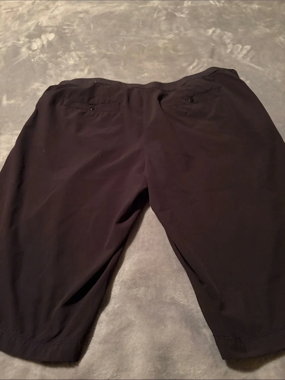 Men's Flat Front Cargo Shorts - Black